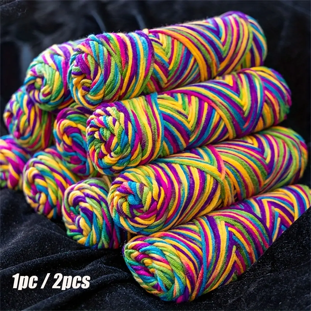 Acrylic Yarn Ball, Self-Striping Gradient Color, Perfect DIY Craft Material for Knitting & Crochet Projects, Sweaters, Hats, Scarves, Knitting Supplies, Crocheting Supplies