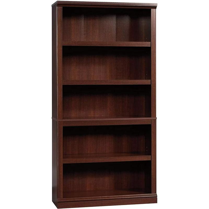FURMAX 5-Shelf Standard Wooden Corner Bookcase for Office,Living Room,Bedroom