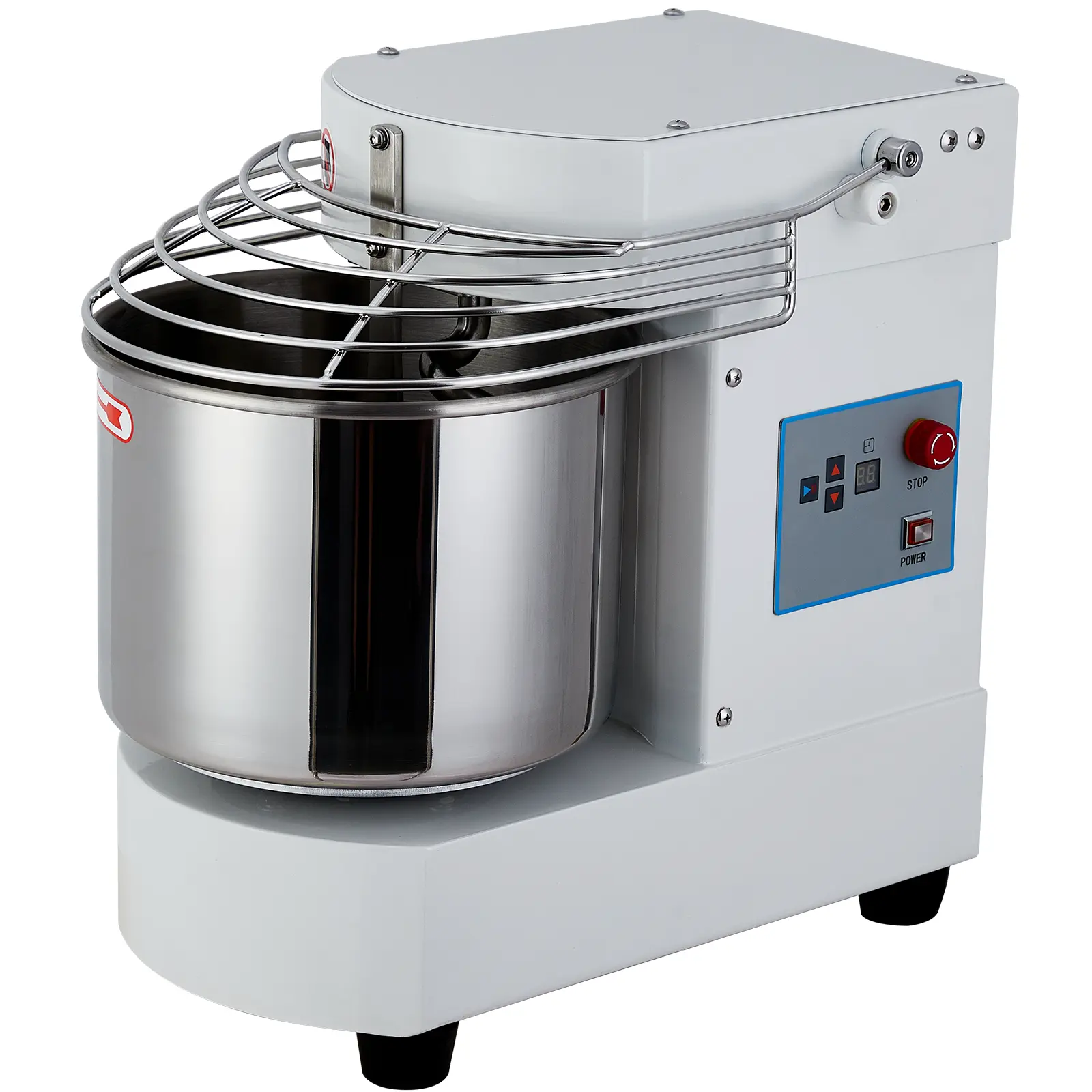650W Dual Rotating Commercial Dough Mixer – 10.5QT Electric Stand Mixer with Capacitive Display Timer, Security Shield, Food-Safe Stainless Steel Bowl – Ideal for Pizza, Bread, Bakery, and Kitchen Use