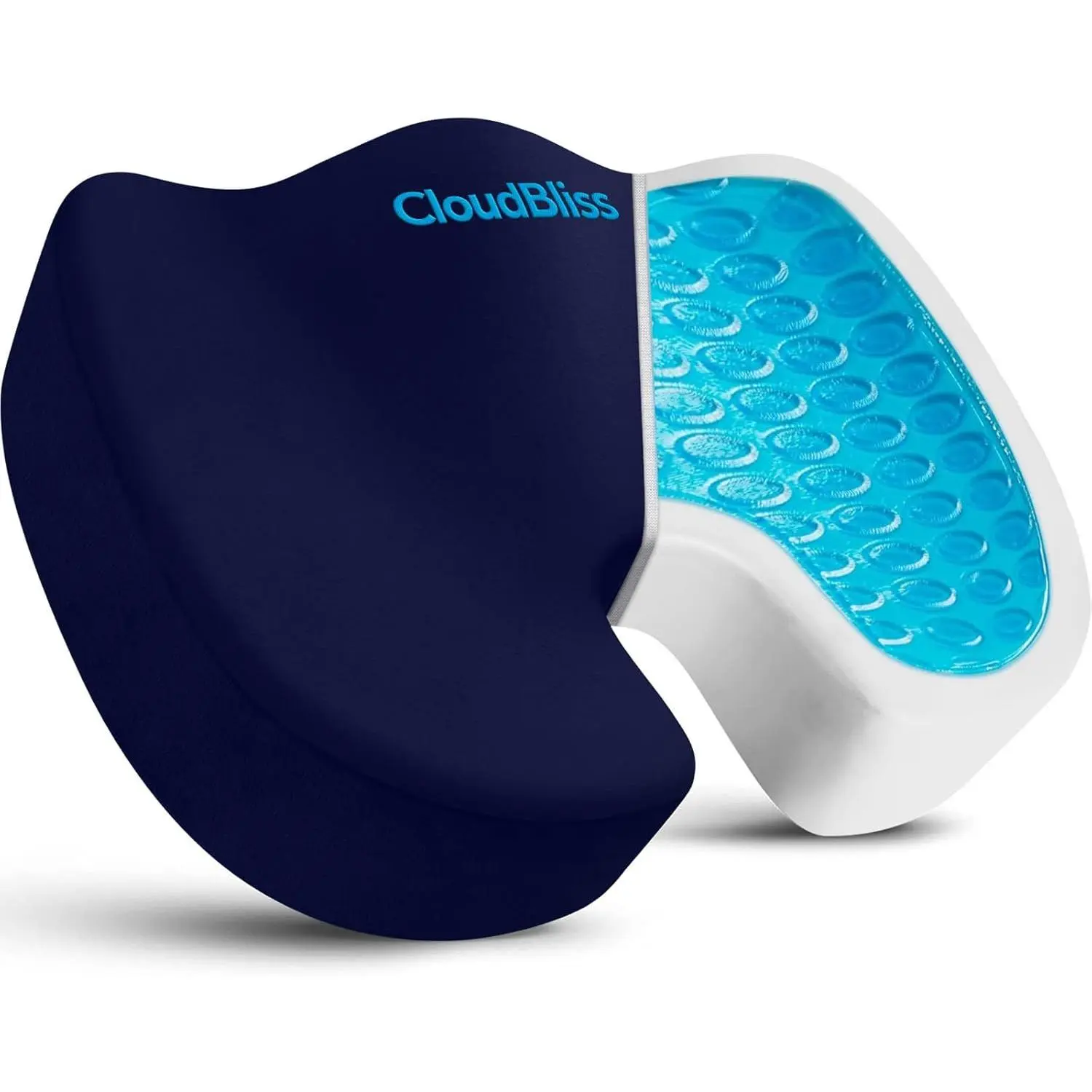 X-Large Blue Cooling Gel Seat Cushion - Ergonomic, Stress Relief Cushion for Office Desk, Game, Car Use by Parents, Grandparents