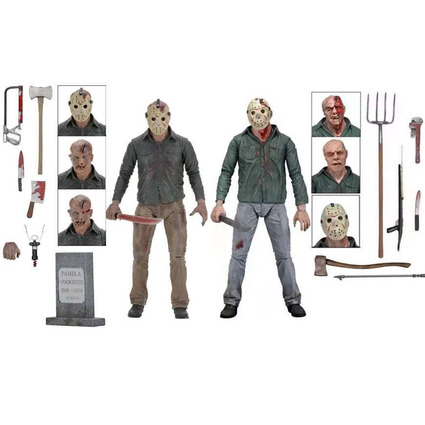 The 13th Figure Toys NECA Friday Freddy Jason Voorhees Blood Action Figure Jason Collectible Model Christmas Halloween Gifts