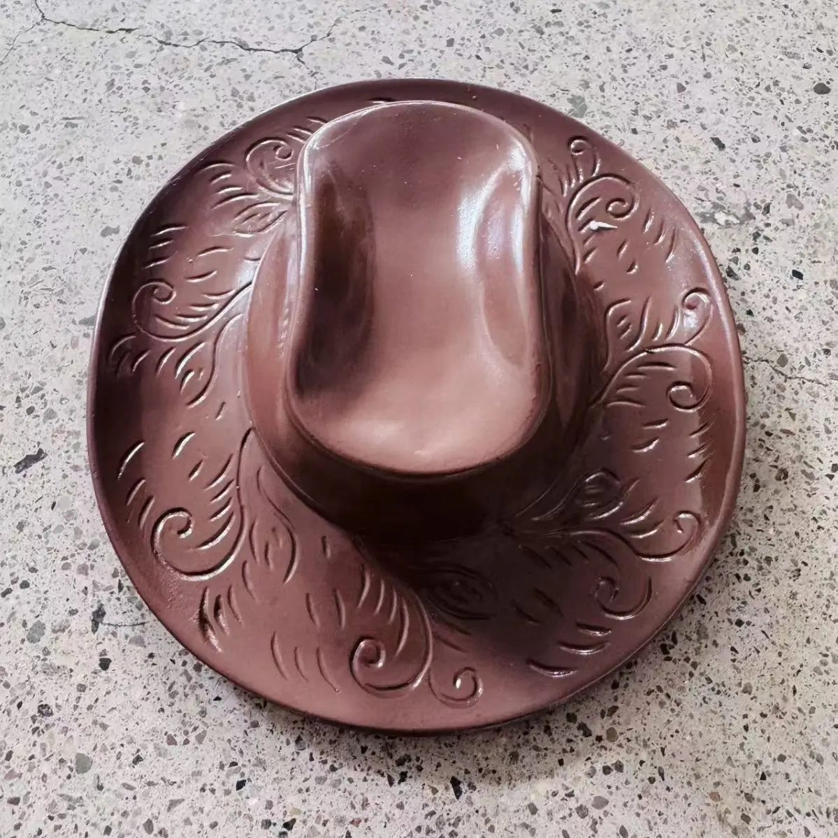 Ceramic Cowgirl Hat Hanging Vase for Flowers