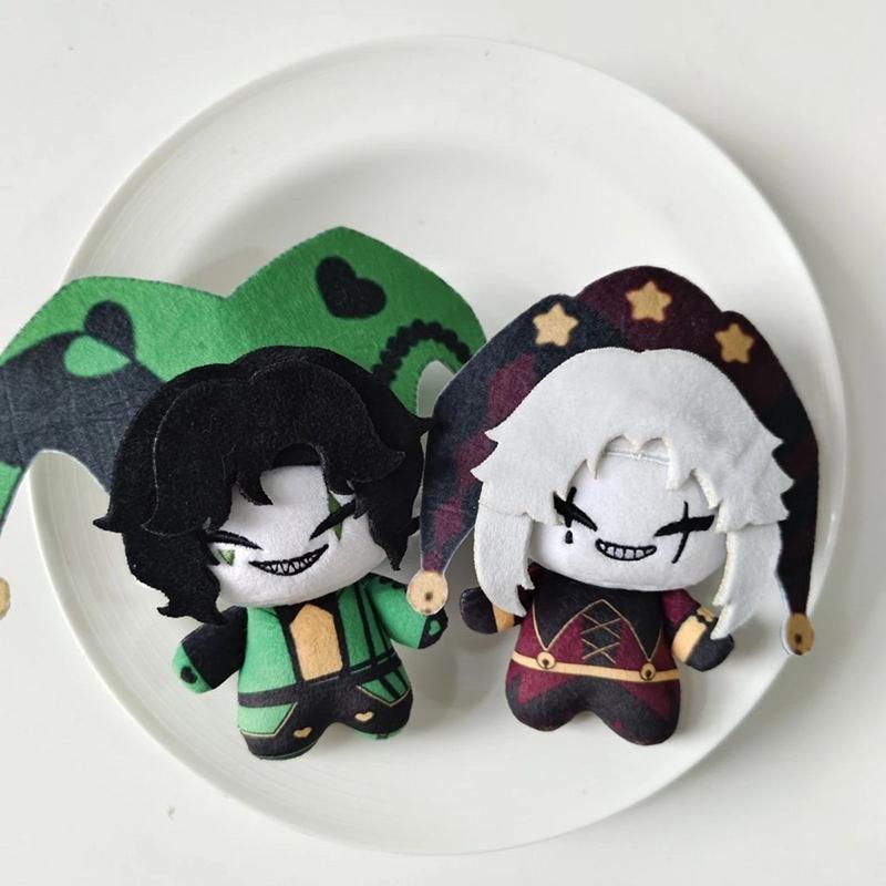 The Freak Circus Harlequin & Pierrot  Plush Set Cute Jester Stuffed Doll Horror Game Toy Gift for Fans Kids