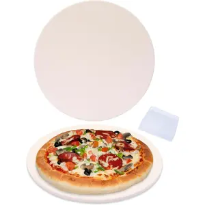 9” Round Small Pizza Stone for Toaster Oven | Cordierite Grilling Stone Bread Baking Stone for Grill, Oven | Bake Homemade Golden Crispy Crust Pizza