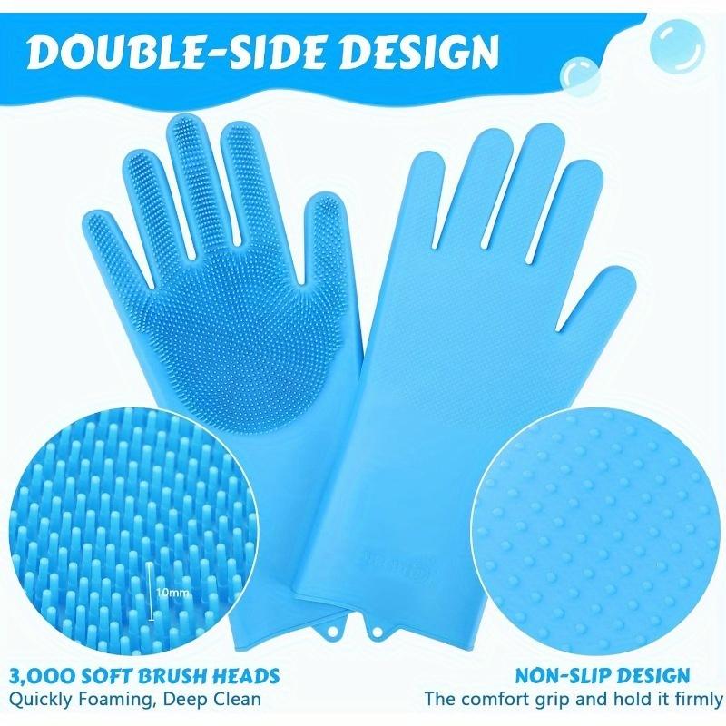 Pecute Pet Grooming Gloves, suitable for dogs and cats - Heat-resistant silicone bath gloves, high-density bristles, anti-slip hair removal gloves, used for hair removal and massage, waterproof dog and cat grooming set (blue) Pecute Pet Grooming Gloves, suitable for dogs and cats - Heat-resistant silicone bath gloves, high-density bristles, anti-slip hair removal gloves, used for hair removal and massage, waterproof dog and cat grooming set (blue)
