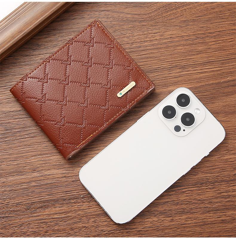 PU coin wallet, card bag, men's wallet, short style, trendy print