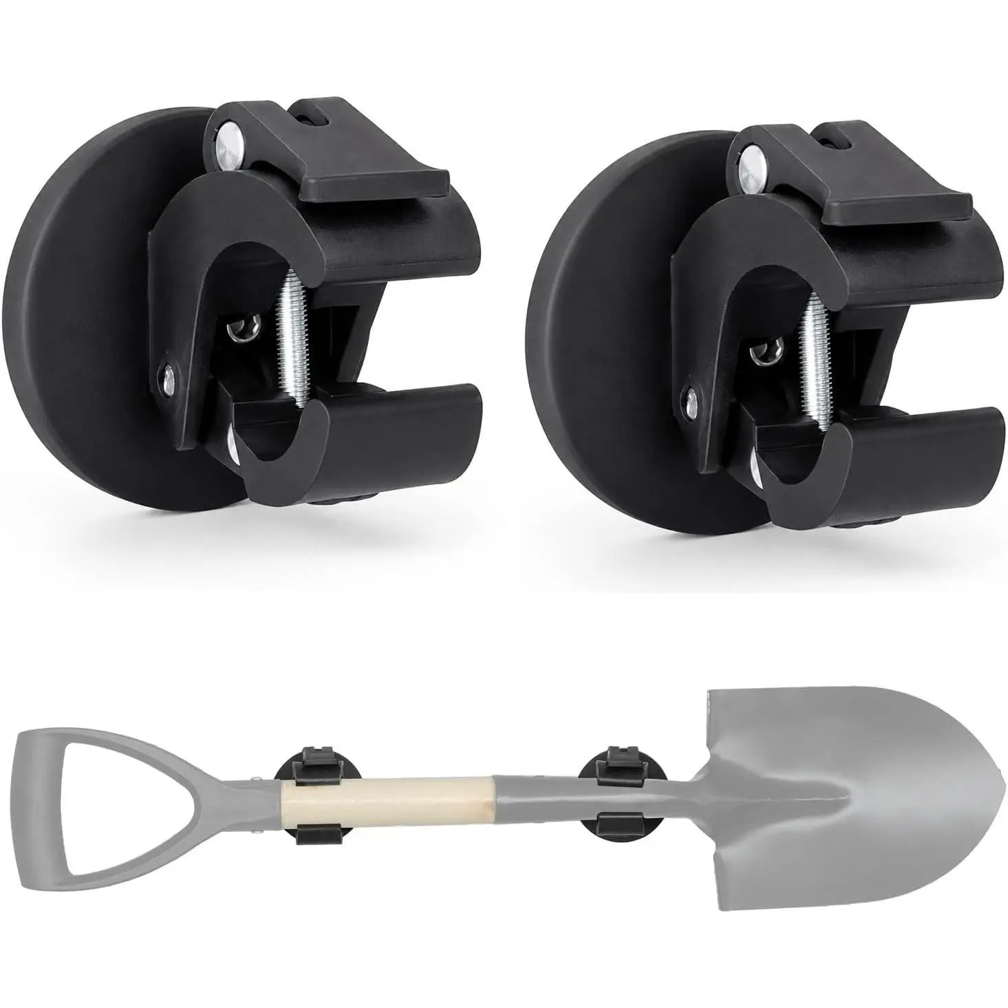 Magnetic Shovel Holder & Magnetic Tool Holder, Quick Release Mount for Axe Broom, Multipurpose Organizer for Truck RV Garage Trailer Cruise ATV Storage