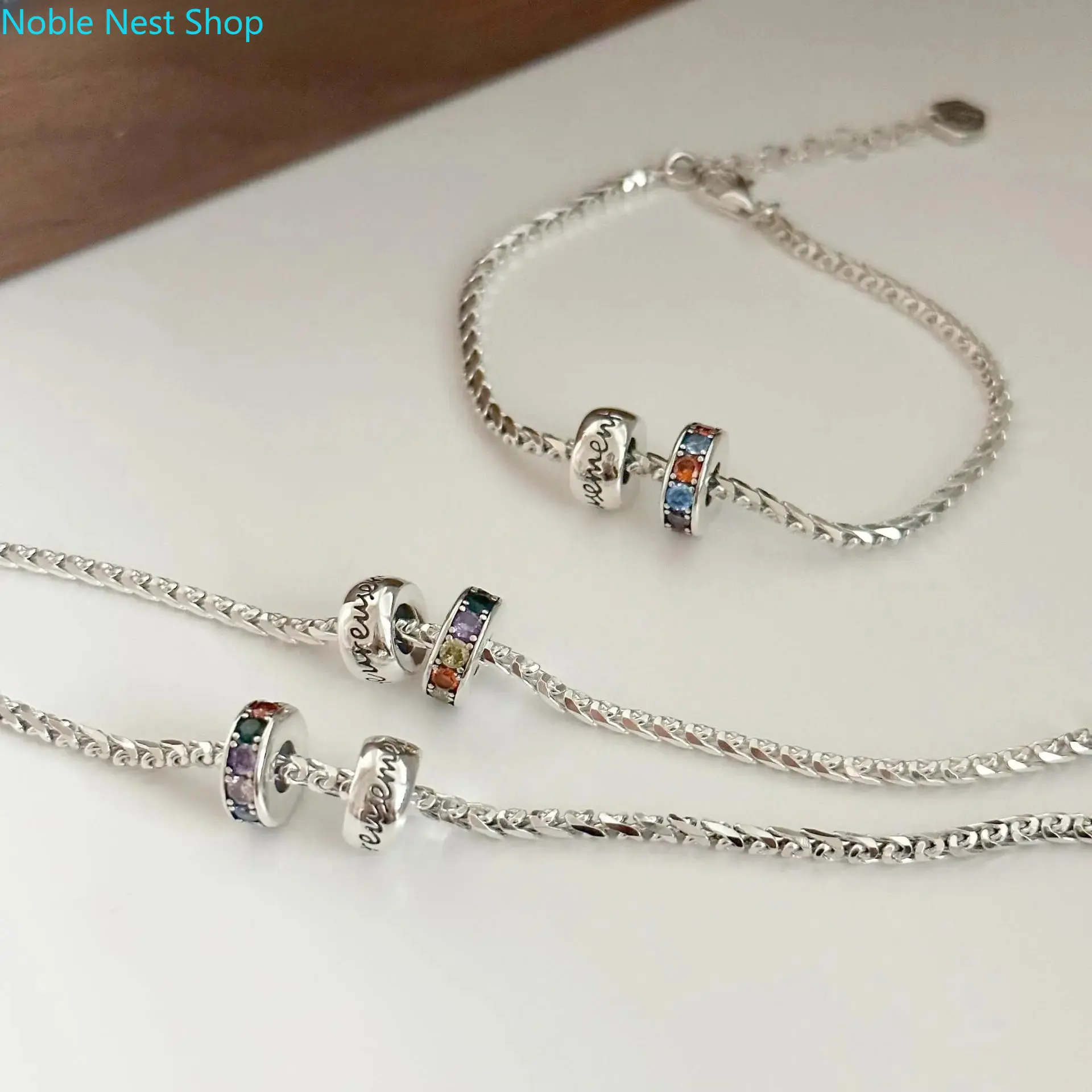 925 Sterling Silver Letter Bracelet for Women & Girls, Vintage Geometric Jewelry Inlaid with Color Zircon, Elegant Wrist Accessory for Daily Wear and Birthday Gifting