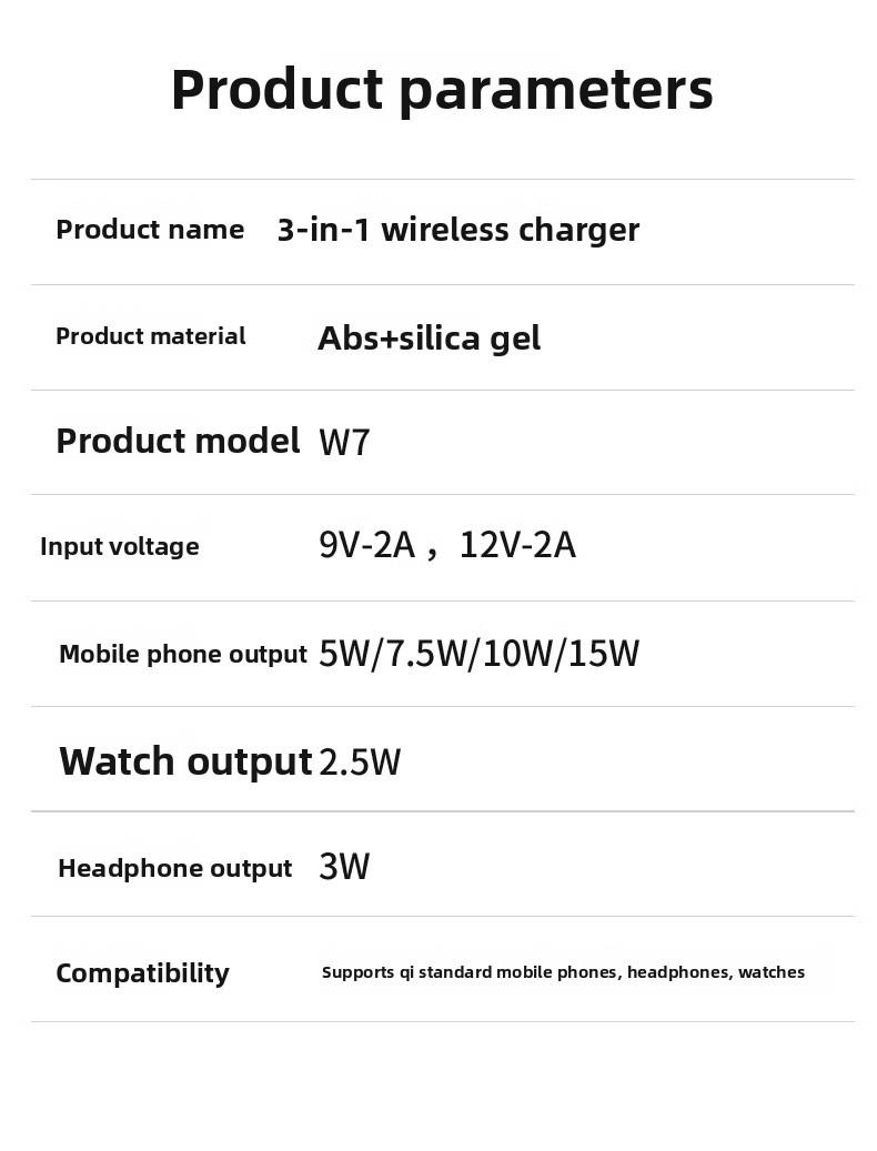 3-in-1 Magnetic Wireless Charger, Foldable Magnetic Wireless Charging for Apple Phones and Watches
