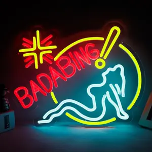 Bada Bing Neon Light LED Wall Decor, USB Switch Operation, Ideal for Bars and Parties, Perfect Gift for Men and Women