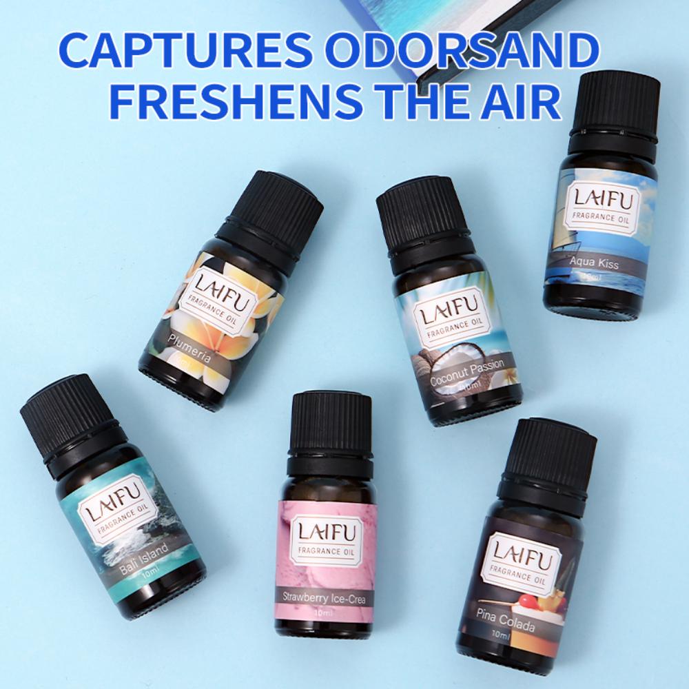 Summer Essential Oils Set, 6x10ML, Tropical Scents, Diffuser, Aromatherapy, Candle Making