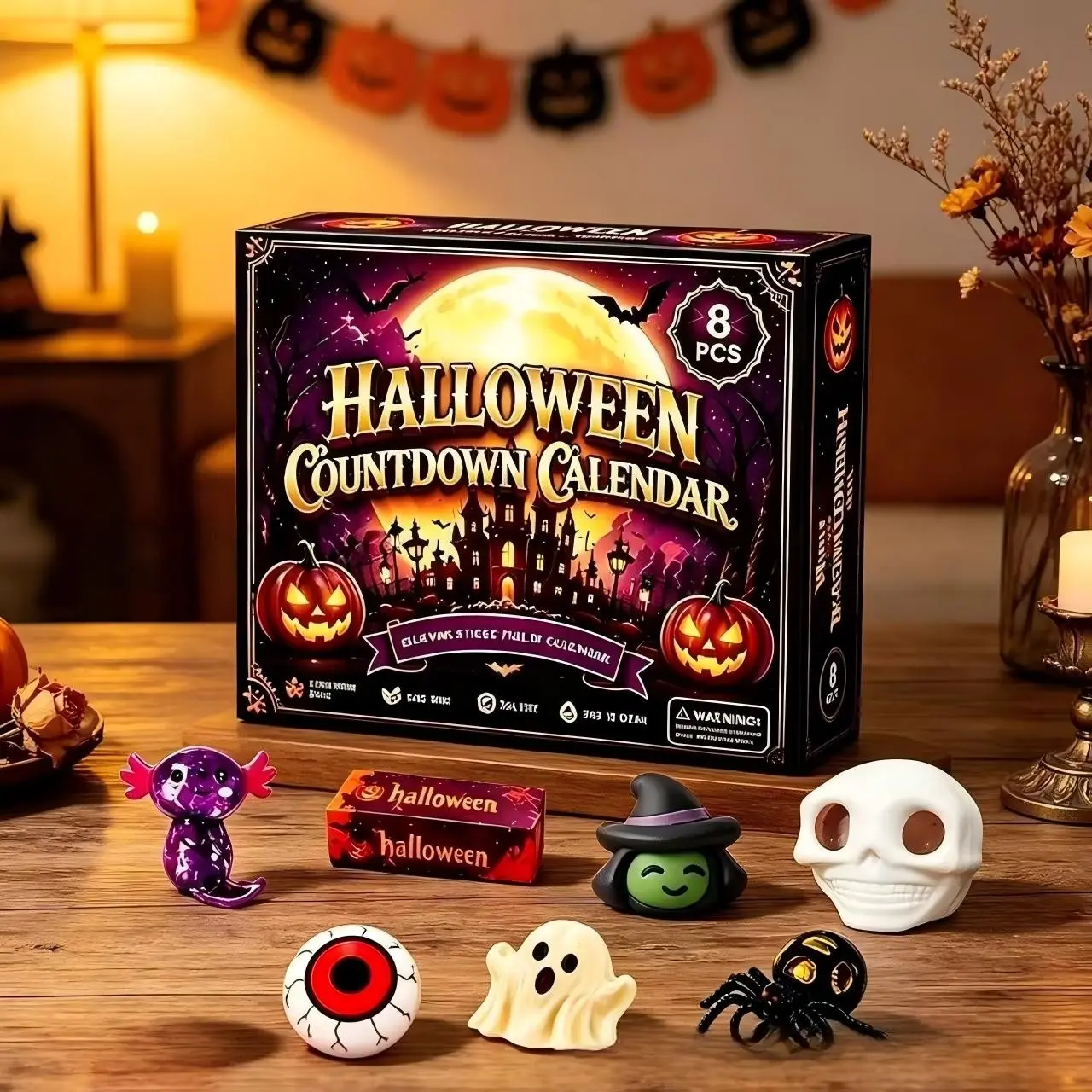 Halloween Countdown Calendar, Stress Relief Blind Box, Fun Counting Game, Perfect Gift for Kids & Adults, Festive Activity