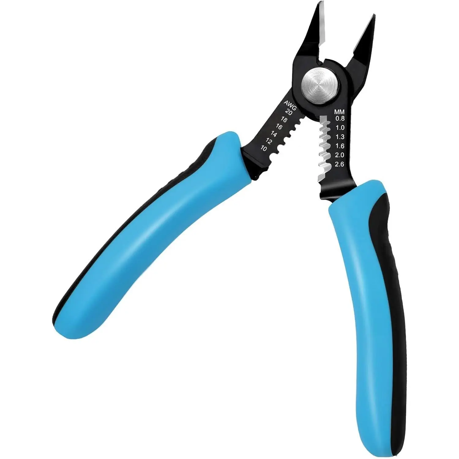 Wire Cutters Precision Flush Pliers with Supplementary Stripping,  Pliers, Handy and Slim Diagonal Cutters, Ultra  Wire , 10-20AWG wire stripper (6 inch)