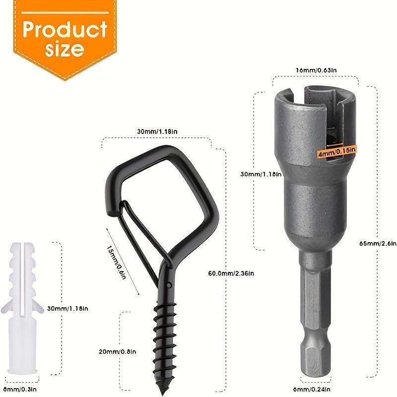 Hanging Screw Hooks with Accessories, 20pcs Outdoor String Light Hanging Hooks for Plants Wall Wood Ceiling Installations