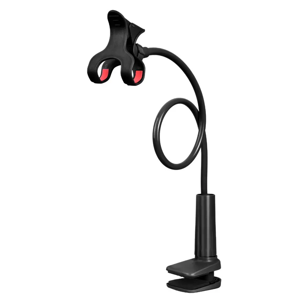 Flexible Phone Stand, Adjustable Neck Mount with Long Arm, Desk or Bed Head Holder, Device Fixing Accessory, Hands-Free Video Call Support
