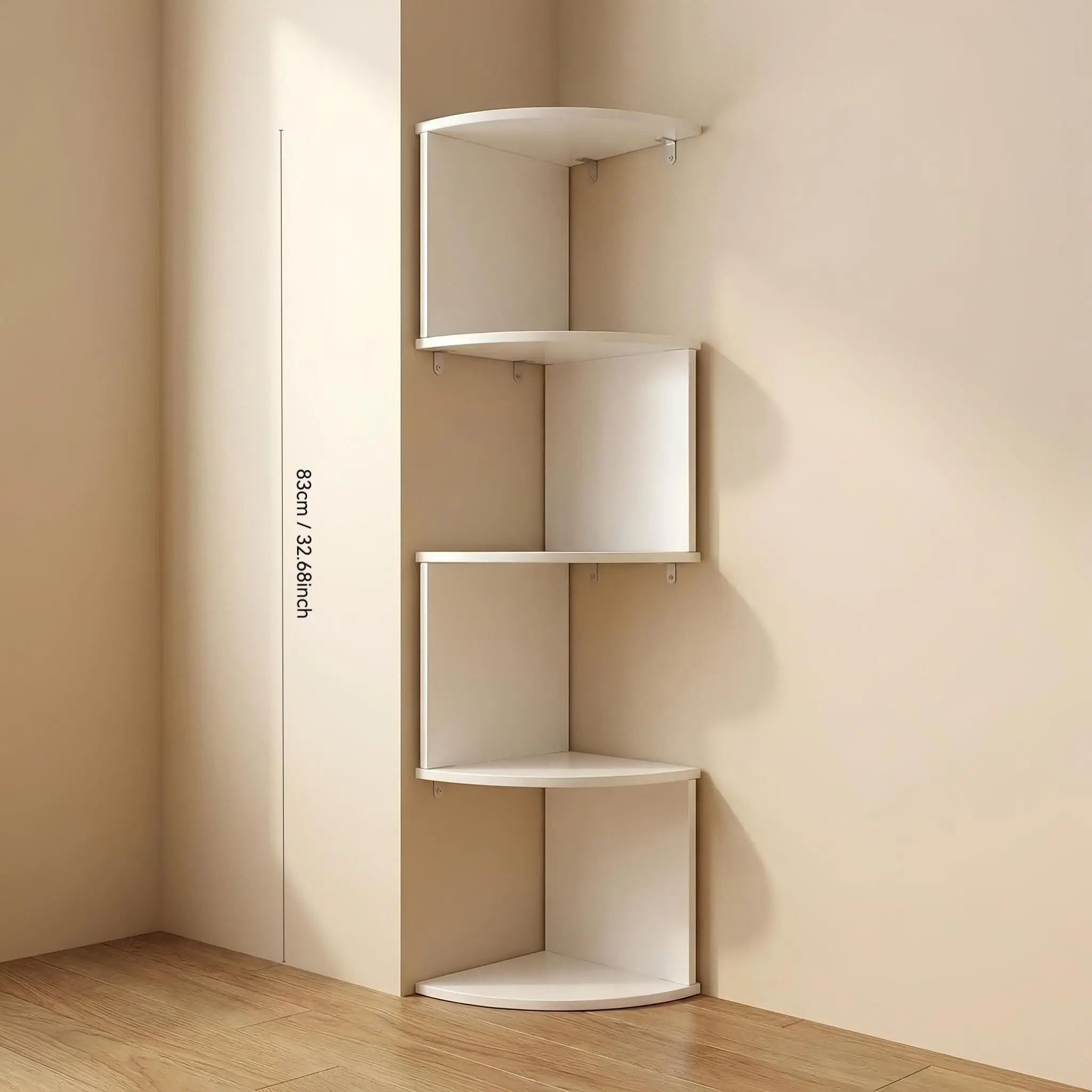Corner Wall-Mounted Shelf, Modern Floating Display Rack, Space-Saving Z-Shape Plant Stand, Ideal for Bedroom, Living Room, Bathroom, Home Office
