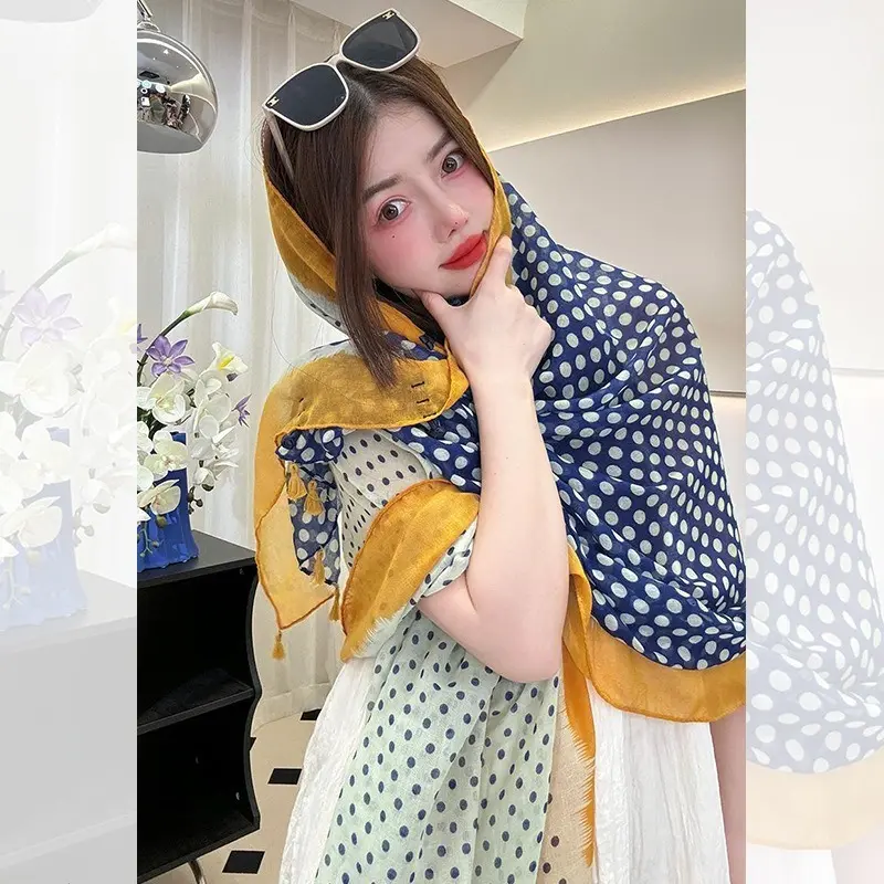2026 New Summer Sun Protection Shawl for Women, Long Frog Button Cloak, Thin Beach Scarf for Travel & Photo Shooting