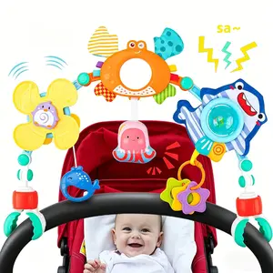 1pc ocean-themed crab crib mobile, early childhood education crib sensory development interactive teaching aid, early childhood fine motor skills training accessory