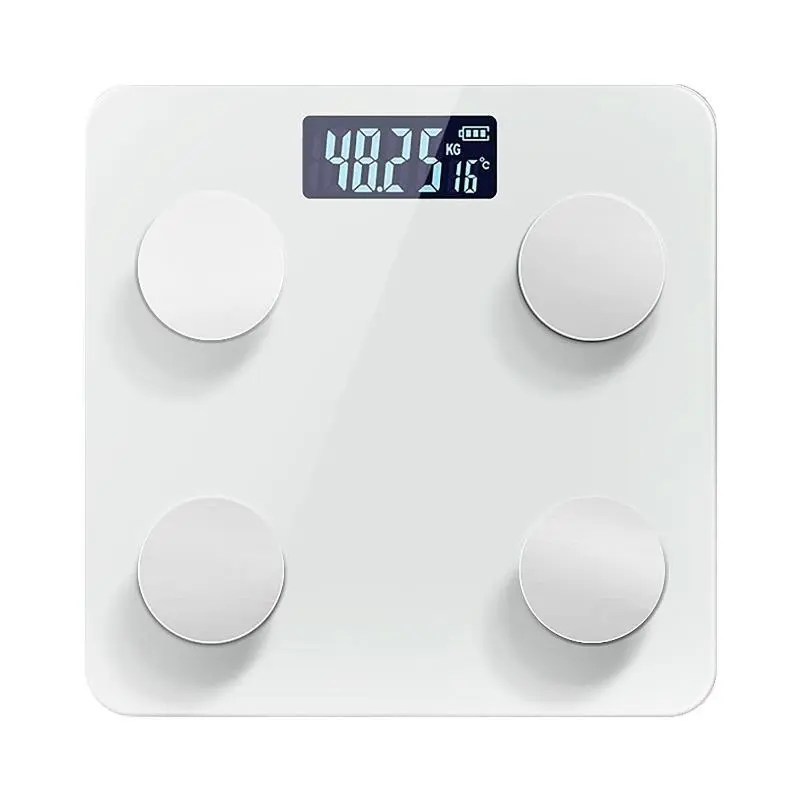 Compact Smart Rechargeable Weight Scale - Bluetooth Body Composition Scale for Home Daily Weight Tracking, Smart Bathroom Device