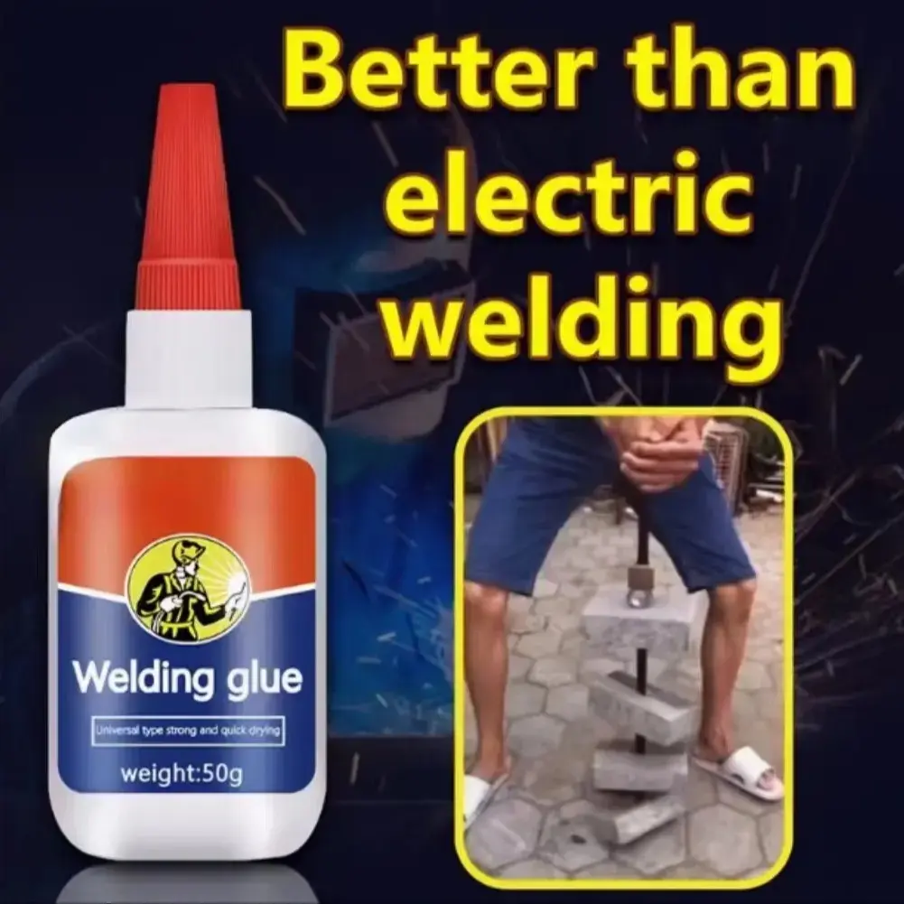 Strong Welding Adhesive, Instant Drying Glue, Quick Dry Adhesive, Cures in 10 Seconds, Multi-Purpose Bonding Agent for Plastic Metal Wood Ceramic Glass