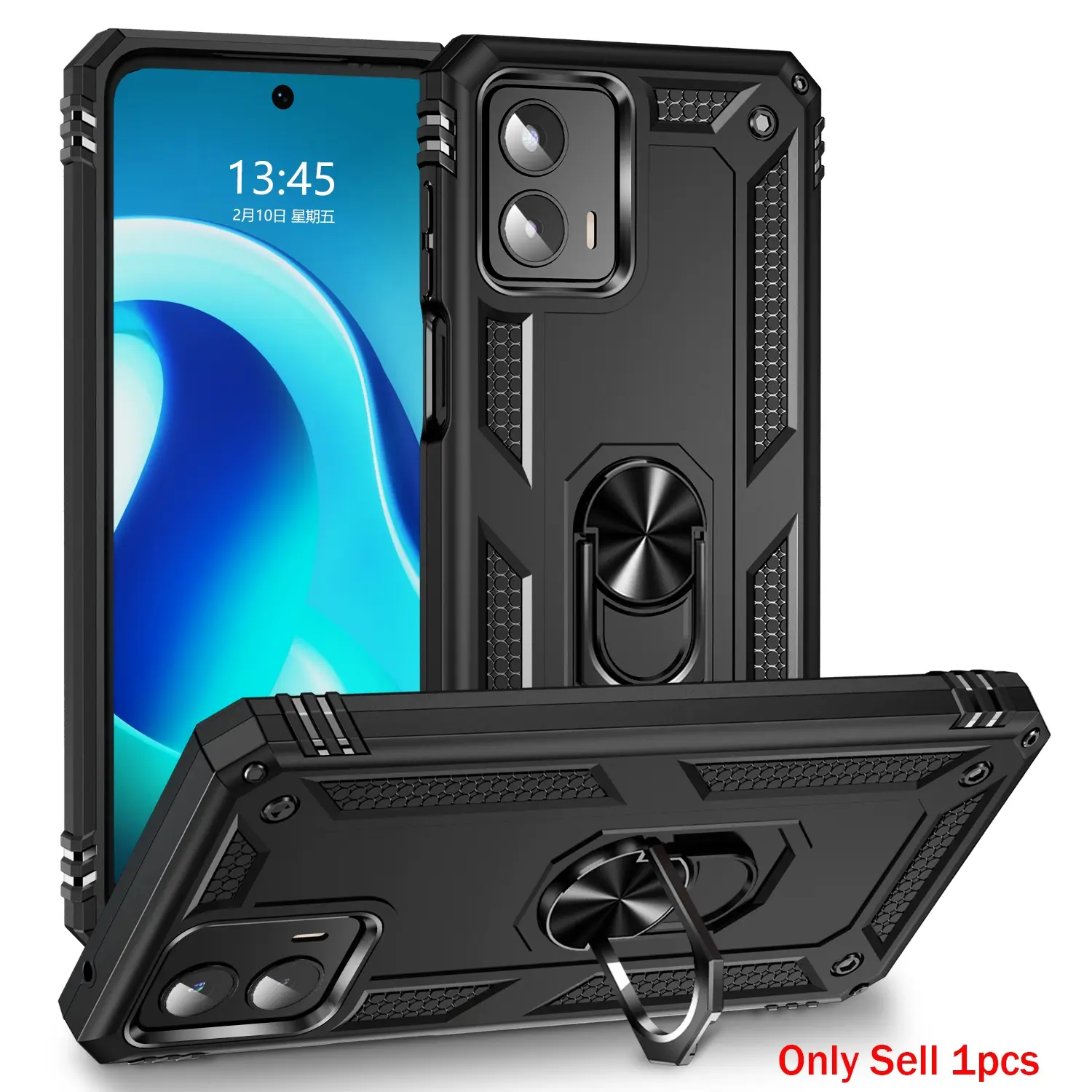 Case for Motorola Moto G 5G 2023, Durable Shockproof Magnetic Ring Stand, 360° Rotatable, Thickened Edges, Anti-Vibration Protection for Motorola Moto G 5G 2023 Case