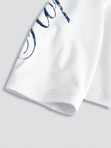 Men's Letter ＆ Number Print Long Sleeve Tee, Regular Fit Casual Street T-shirt for Daily Wear, Men's Top for All Seasons