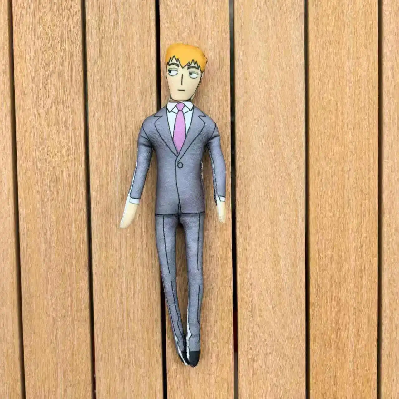 28cm Game Mob Psycho 100 Shigeo Kageyama Reigen Cosplay Plush Dolls Handmade Abstract Wire Skeleton Stuffed Toys Halloween Props