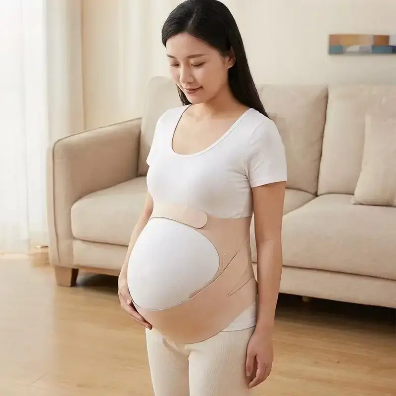 Women Ergonomic Maternity Belly Band, Adjustable Breathable Stretch Pregnancy Support Belt, Waist & Back Pain Relief Strap for Pregnant Moms