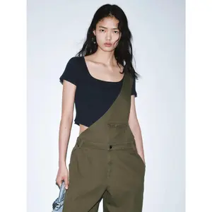 URBAN REVIVO One Strap Durable Casual Everyday Wear Overalls Jumpsuits
