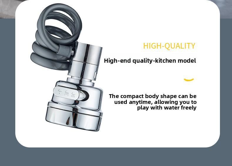 2PCS New Rotatable Faucet Aerator Extension -for Effortless, All-Angle Control, Rotating Swivel Faucet Aerator Extender Kitchen Bathroom Sink Faucets Sprayer Attachment with3Mode Splash