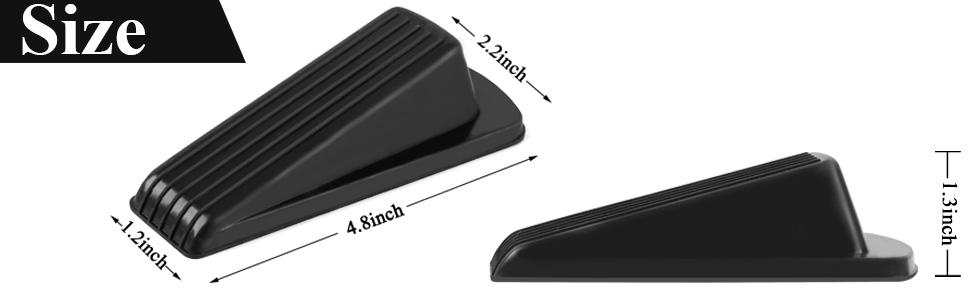 4 Pack Door Stoppers, Rubber for Bottom of Door, Rubber Door Stopper Wedge, Sturdy Stackable Door Stops for Floor 4 Pack Door Stoppers, Rubber for Bottom of Door, Rubber Door Stopper Wedge, Sturdy Stackable Door Stops for Floor