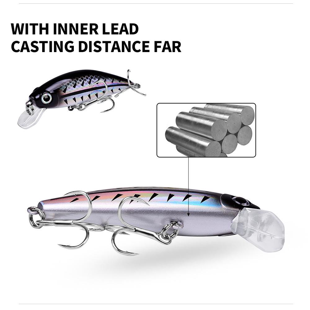 Minnow Sinking Fishing Lure 8cm 11g & 4.5cm 3g Hard Plastic Bionic Lures DW457 DW48 Long Cast Bass Trout Freshwater Fishing Tackle