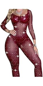 Womens Lingerie Fishnet Dress Teddy Naughty Babydoll Nighty Bodysuit See Through Chemise