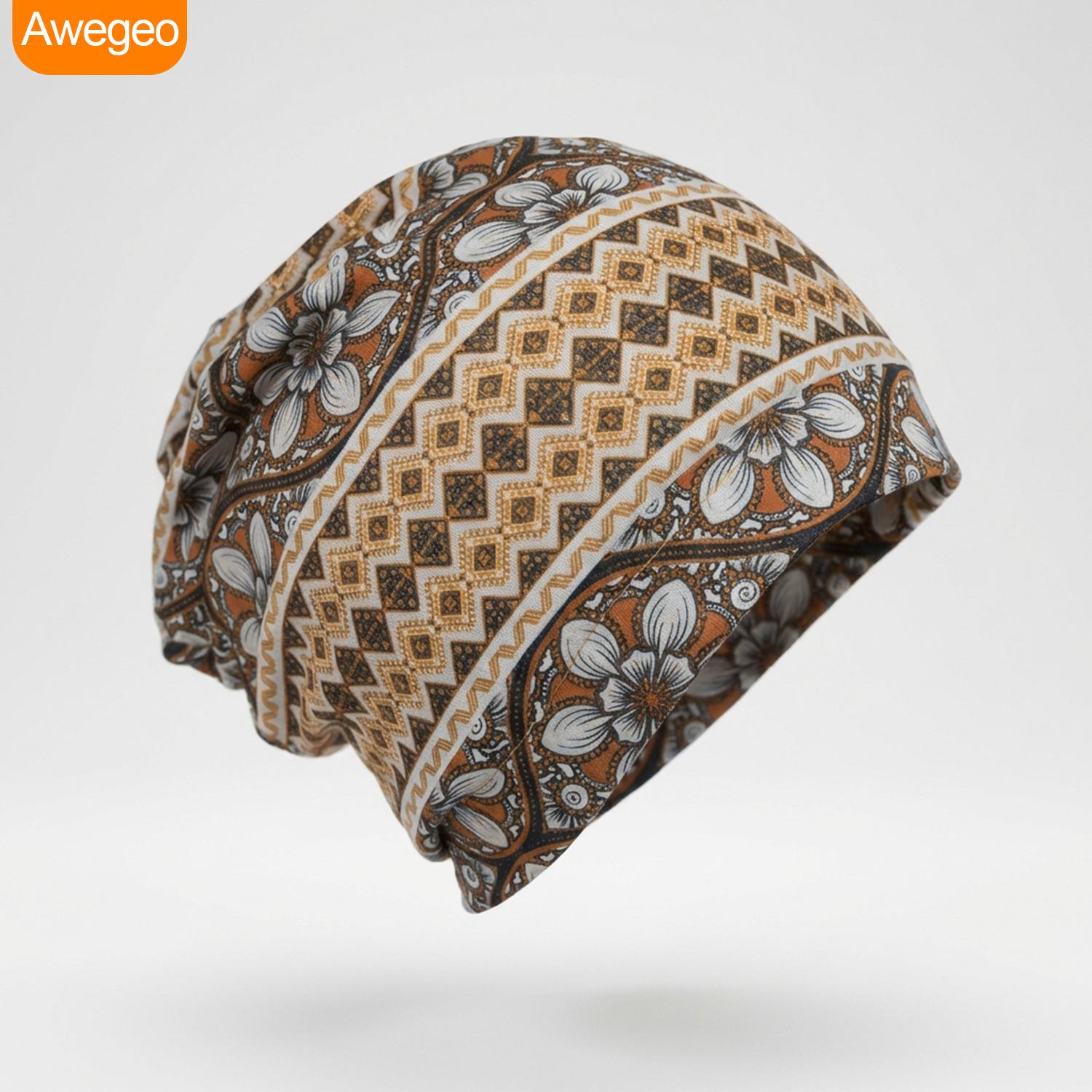 Double-layer pullover hat Amazon hot-selling ethnic style neutral head hat stacking hat