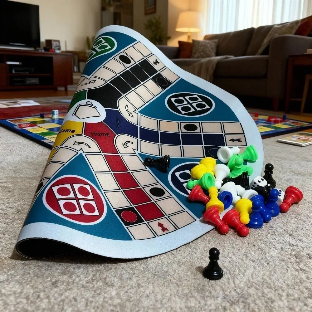 6-Person Game Board, Large 13-Inch Round Design, Includes 24 Six-Color Dice, Perfect for Family Fun and Group Games, Board Games for Family Night