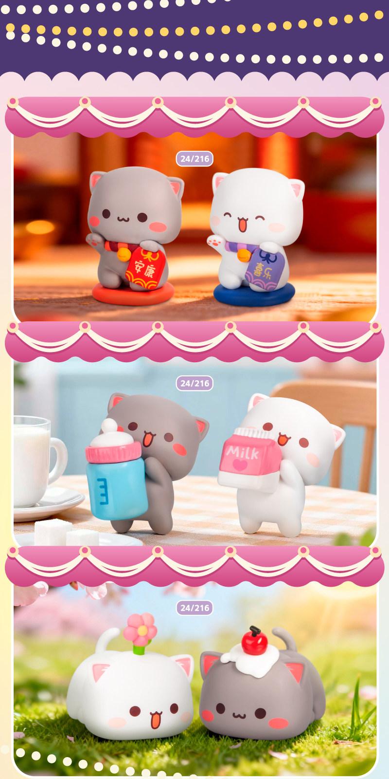 1550. Mitao Cat Peach and Goma's Sweet Mini Universe Series Beans Blind Bag