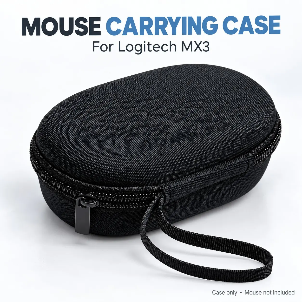 Hard Shell Mouse Storage Bag Organiser, Internal Mesh Pocket for Cables, Portable Scratch-Resistant Pressure-Proof, Computer Mouse Protector