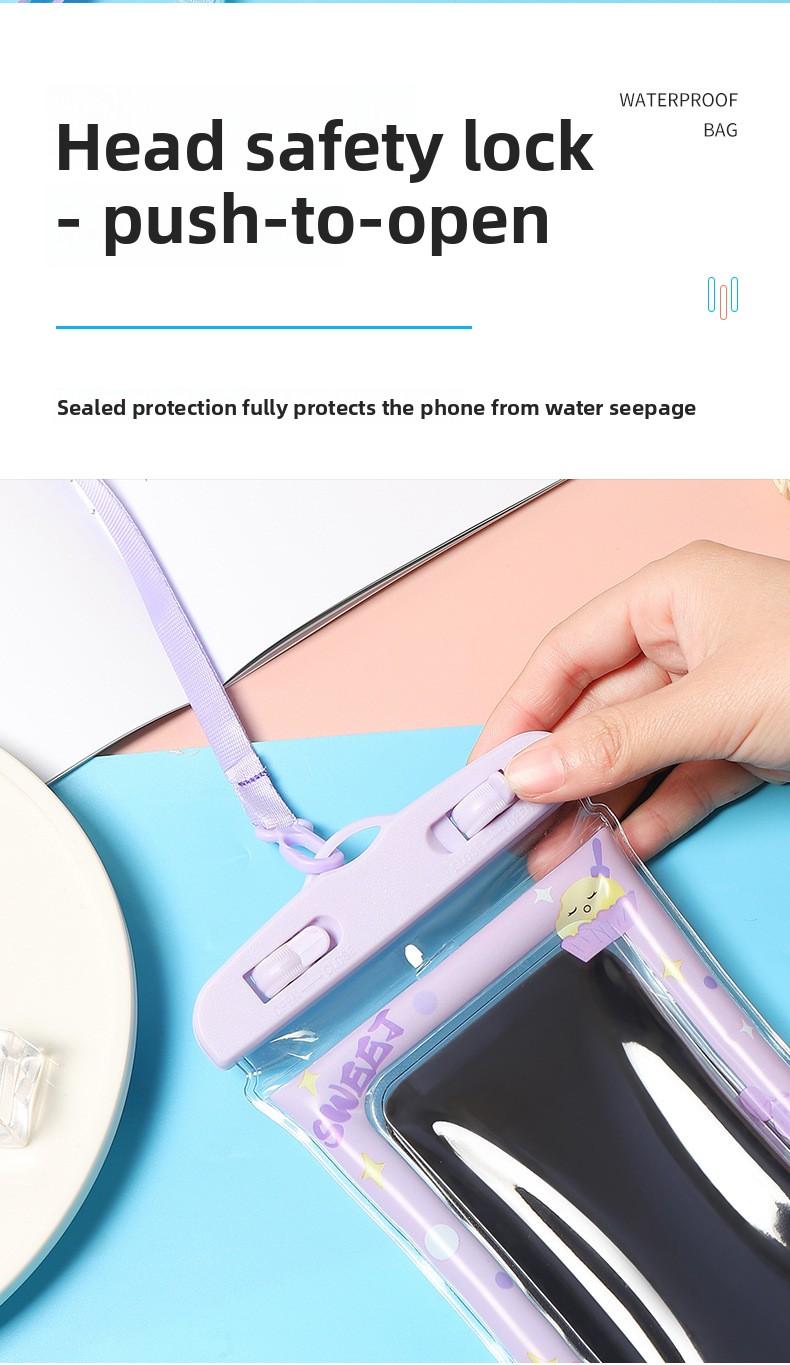 Waterproof mobile phone bag, transparent waterproof mobile phone case lanyard, better buoyancy on the inflatable edge, suitable for swimming, cruises, diving, kayaking, hot springs, SPA mobile phone bags
