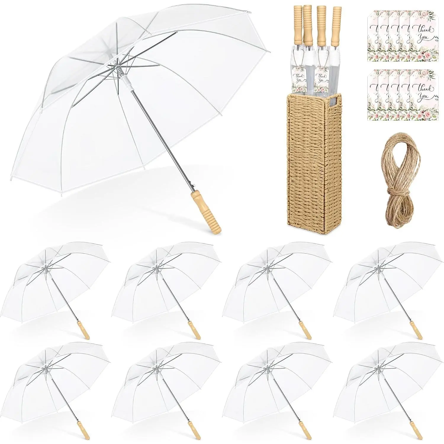 Wedding Umbrella Bulk with Foldable Storage Box Auto Open Foldable Umbrellas Windproof Travel Umbrella for Outdoor Activities, Wedding Anniversary Photography