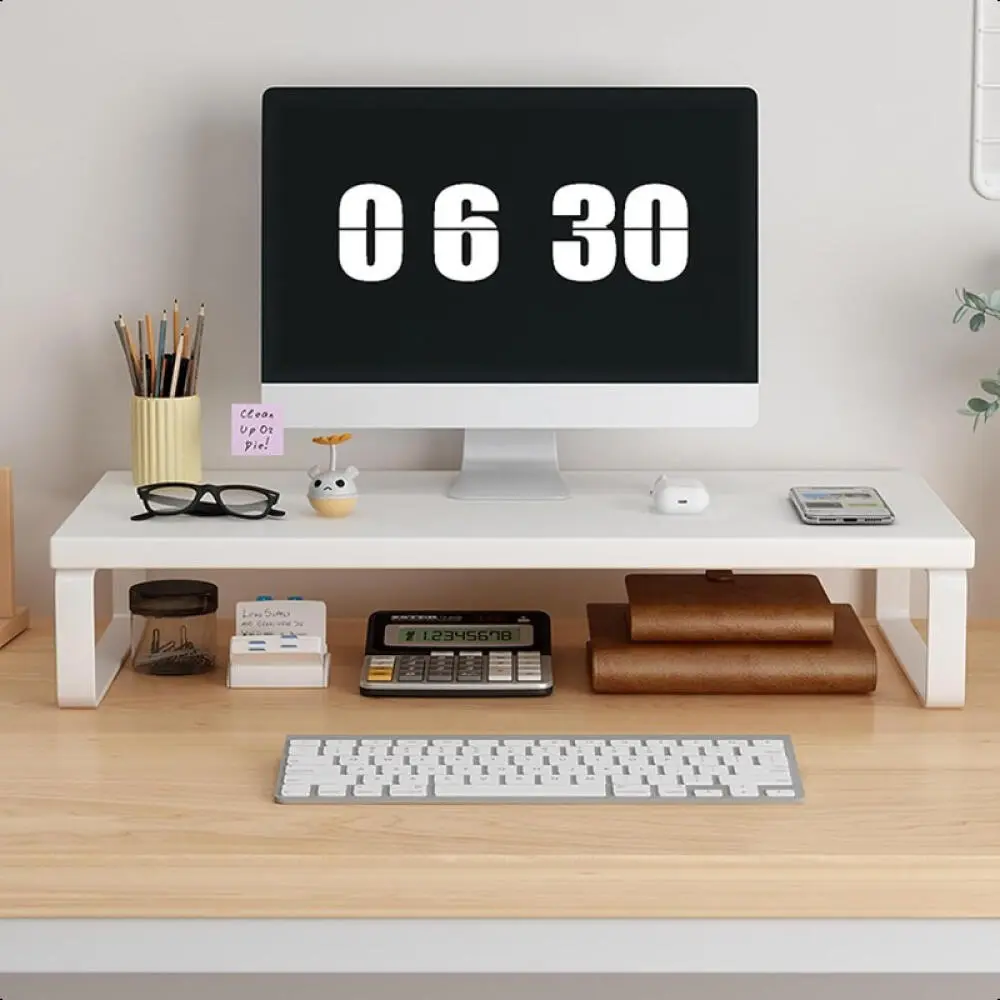 1pc Multi-Use Desk Drawer Organizer with Monitor Riser Stand - Space-Saving Desktop Storage Holder for Home Office