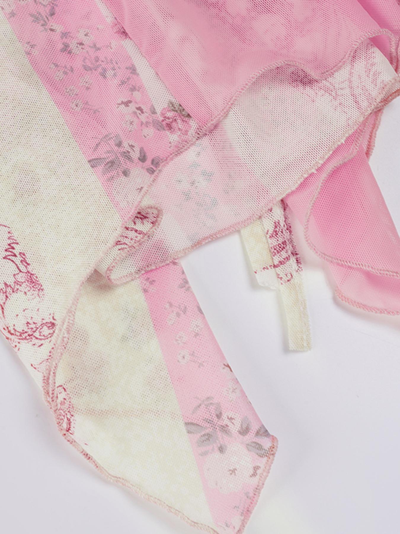 Women's Y2K Style Aesthetic Summer Tank Top, Loose-Fit Lace Cami Vest, Vintage Print Design, Comfortable & Breathable Fabric, Perfect for Casual Wear