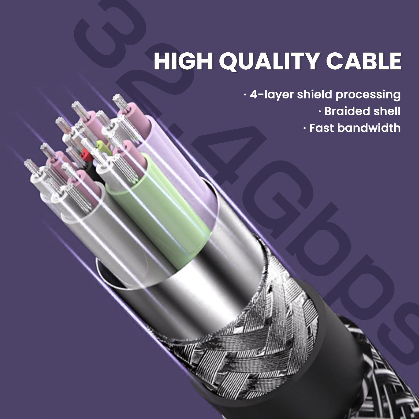 DisplayPort Cable, 1 Count 8K DP 1.4Cable 8K@60Hz 4K@144Hz Braided High Speed Display Port Cable, Compatible with TV Gaming Monitor Laptop, Gaming Accessories