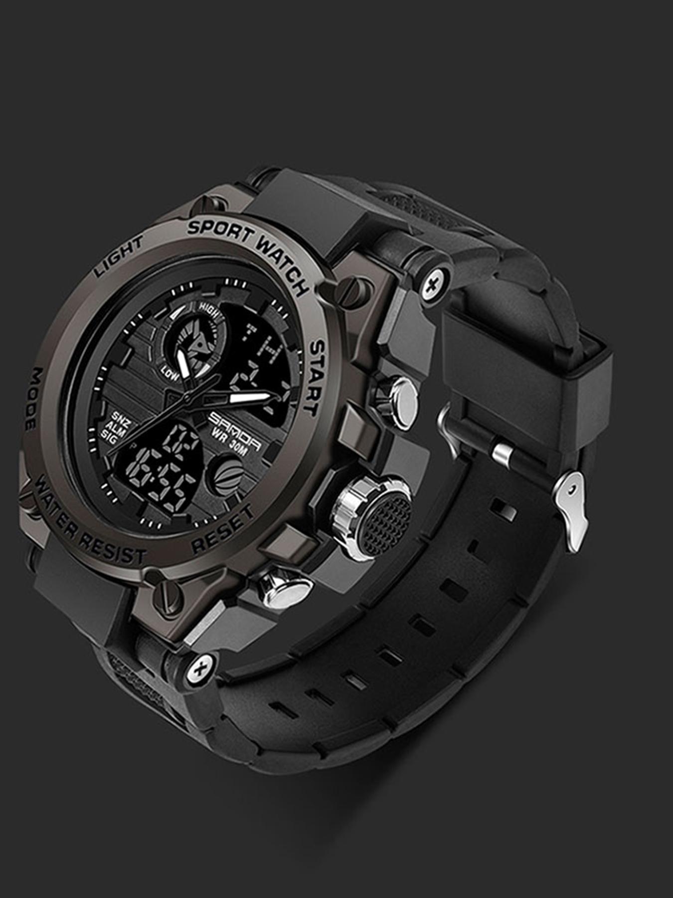 Men's Sportive Digital Watch, Fashionable Digital Watch with Luminous Dial & Alarm & Date Display Function, Waterproof Watch for Men with Box, Sporty Waterproof Watch Men's Sportive Digital Watch, Fashionable Digital Watch with Luminous Dial & Alarm & Date Display Function, Waterproof Watch for Men with Box, Sporty Waterproof Watch