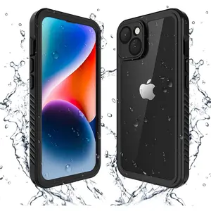 for iPhone 14 Case, for iPhone 14 Waterproof Case with Built-in Screen Protector, Full Body Dustproof Shockproof Heavy Duty Tough Rugged Phone Protective Cover 6.1inch Black