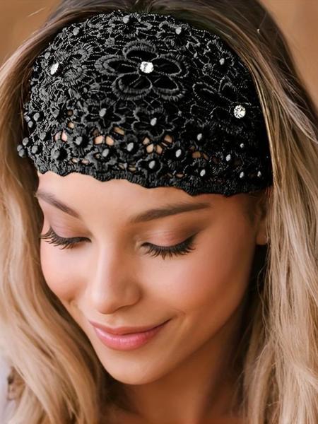 Women Bohemian Crystal Pearl Wide Hairbands Set, Elegant Design for Weddings, Vacations & Daily Wear, Perfect Hair Accessories