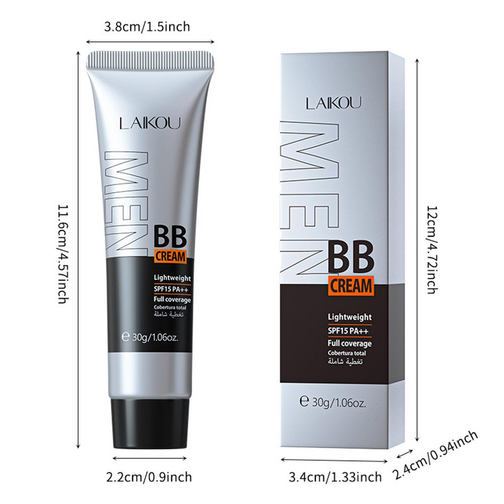 BB Cream for men Face Makeup concealer Foundation Sunscreen Repair Liquid Foundation for Oil Control Brighten skin tone 30g