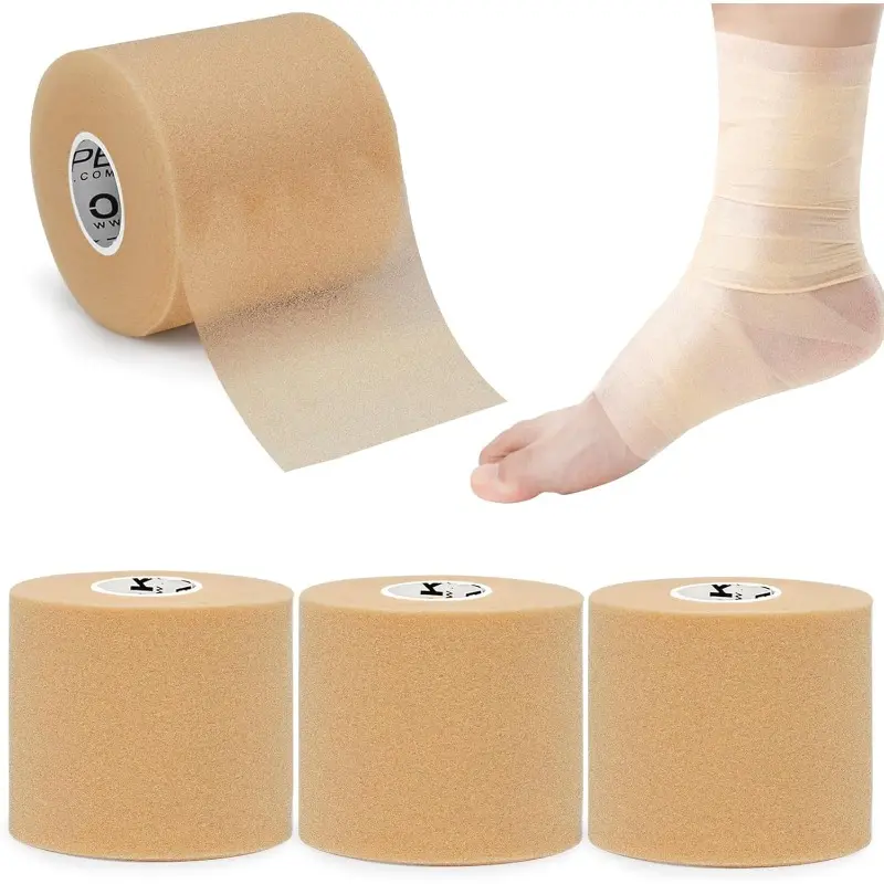 Yitape Sports Protection Foam Bandage, Elastic Athletic Tape, High Elasticity Breathable Wrap, Joint Support for Soccer/basketball/running, Allergy-Free, Lightweight Comfort