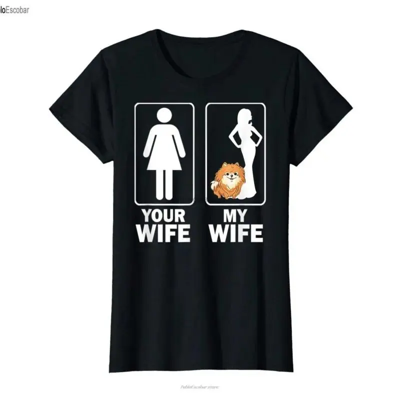 Men's Cotton Pomeranian Print Short-Sleeve Crew Neck T-Shirt - Black, Streetwear, Casual Menswear Top, Summer Fashion, Plus Size, Wife Theme, Father's Day Themed, Pom Purrin Graphic