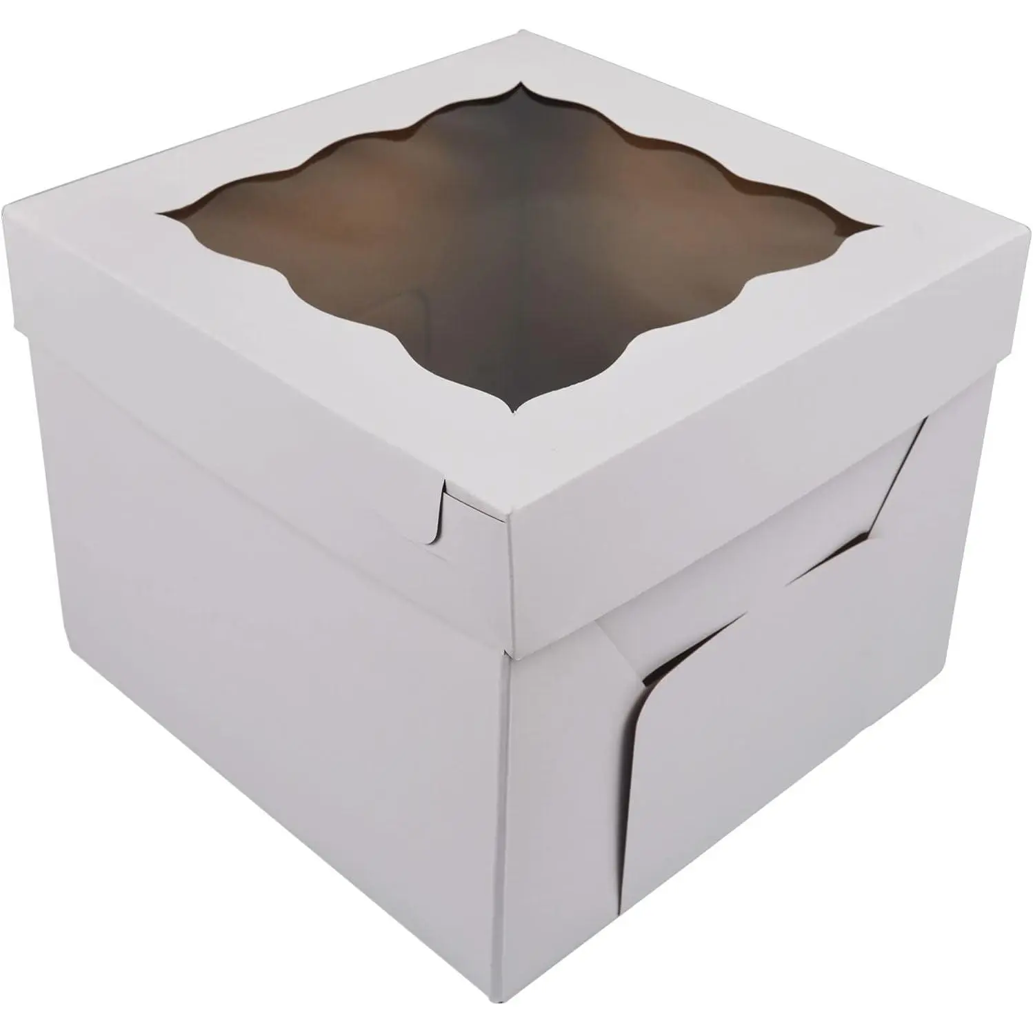Cake Boxes 10 count 10x10x10 Inches With Window Tall Cake Box for Tier Cakes for Wedding Birthday Transport,Sturdy White Bakery Box Disposable Cake Containers Cake Boxes 10 inch