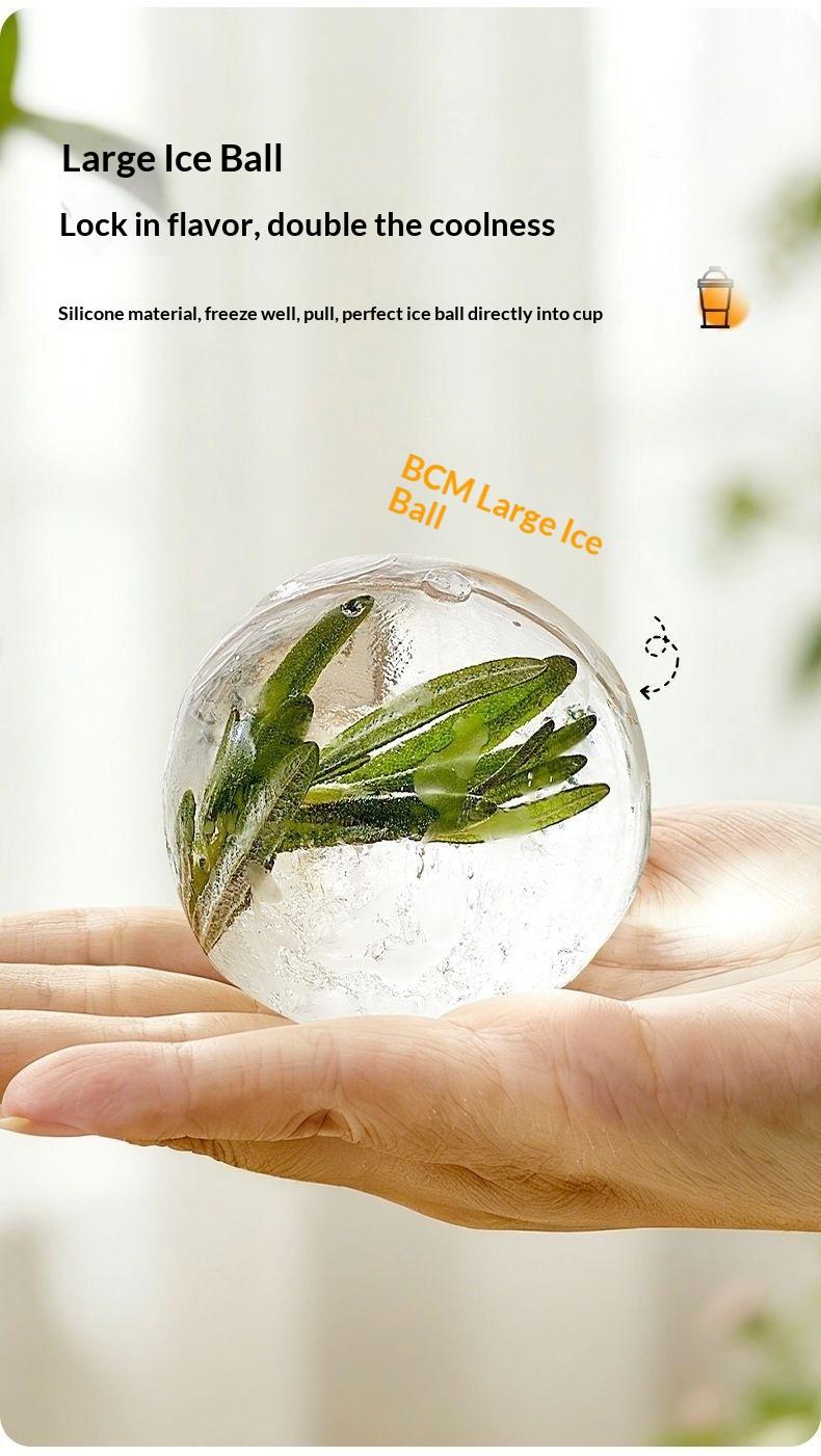 New portable foldable ice ball cup with built-in straw, silicone food-grade ice cup mold, convenient for summer outings